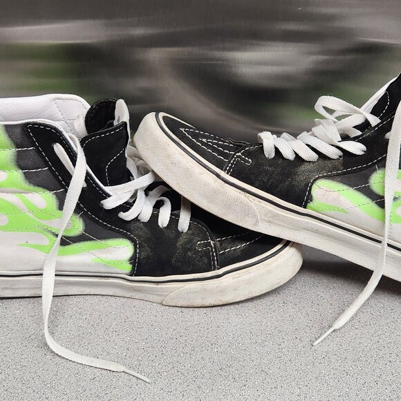 Vans Green Flame Sk8-hi - Picture 6 of 9